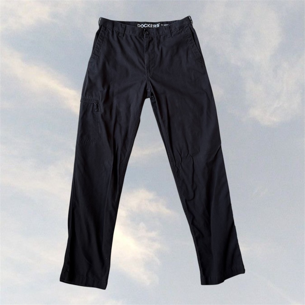 Dockers D3 Classic Cargo Pants Mens 32x33 Black Cotton Utility 40891-0020